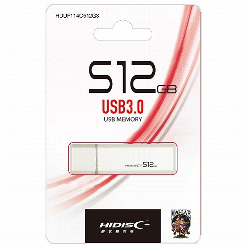 USBメモリ (Mac/Windows) シルバー HDUF114C512G3 [512GB /USB TypeA /USB3.0 /キャップ式]