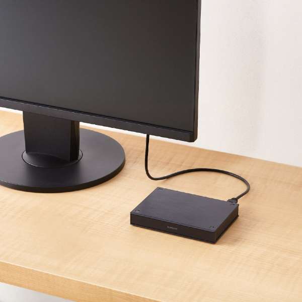 面向ELP-PTV010UBK外置型HDD USB-A连接电视录像的黑色[1TB/手提式型]_3
