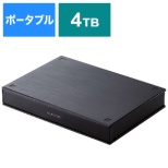 面向ELP-PTV040UBK外置型HDD USB-A连接电视录像的黑色[4TB/手提式型]