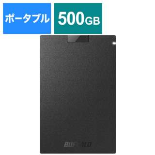 SSD-PGVB500U3-B OtSSD USB-Aڑ SIAAR(Chrome/Mac/Windows11Ή) ubN [500GB /|[^u^]