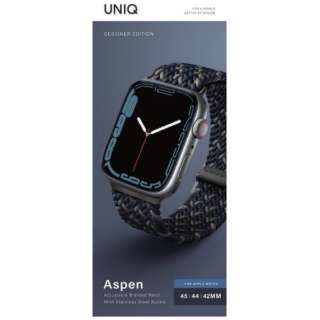 UNIQ ASPEN DESIGNER EDITION BRAIDED Apple Watch STRAPi45/44/42mmjOBSIDIAN BLUE UNIQ UNIQ45MMASPDEOBLU