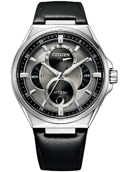 シチズン CITIZEN 腕時計 メンズ BU0065-64E アテッサ エコ・ドライブ リングソーラー アクトライン トリプルカレンダー ムーンフェイズ ATTESA ACT Line Eco-Drive エコ・ドライブ（8730） ブラックxブラック アナログ表示
