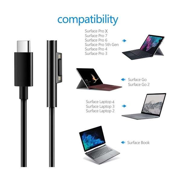 USB-C  SurfaceP[u [[d /1.8m /USB Power Delivery /65W] SF-18_3