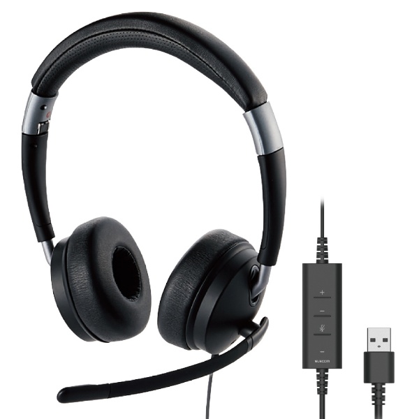 ヘッドセット ブラック HS-HP101UNCBK [USB /両耳 /ヘッドバンドタイプ