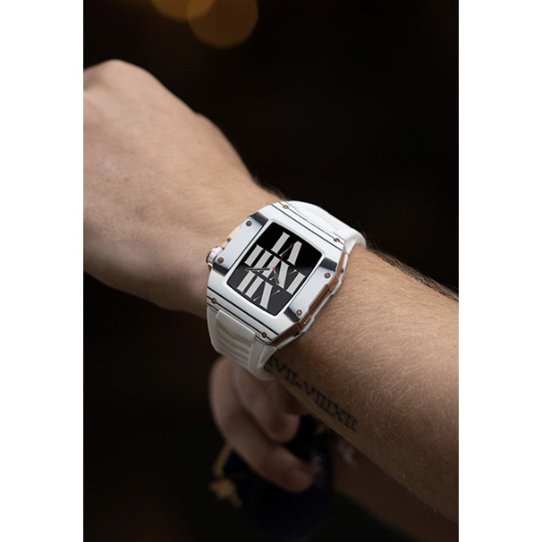 Apple Watch 44mm カーボン/チタン ケース GOLDEN CONCEPT ホワイト RSC44 ALBINO WHITE/RG  TITANIUM 【一部店舗限定販売】