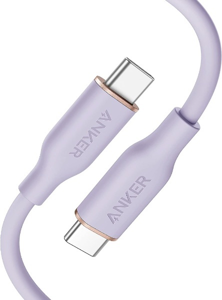 Anker PowerLine III Flow USB-C  USB-C ケーブル (0.9m ライトパープル) A85520V1 ライトパープル  [約0.9m *ケーブルの長さは端子部分も含めて計測しております。 /USB Power Delivery対応] アンカー・ジャパン｜Anker  Japan 通販