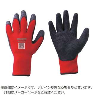 TRUSCO防寒天然橡胶手套背后起毛型红Ｌ尺寸WG171RL
