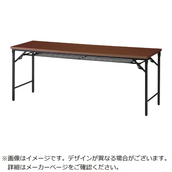 ＴＲＵＳＣＯ 折りたたみ会議テーブル １５００Ｘ６００ＸＨ７００ 棚