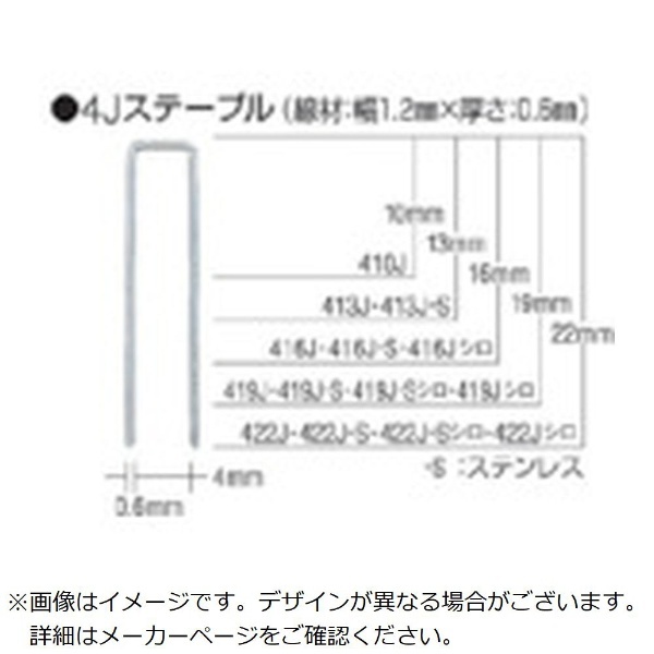 ＭＡＸタッカ用ステンレスステープル肩幅４ｍｍ長さ１０ｍｍ５０００本入り 410J-S マックス｜MAX 通販 | ビックカメラ.com