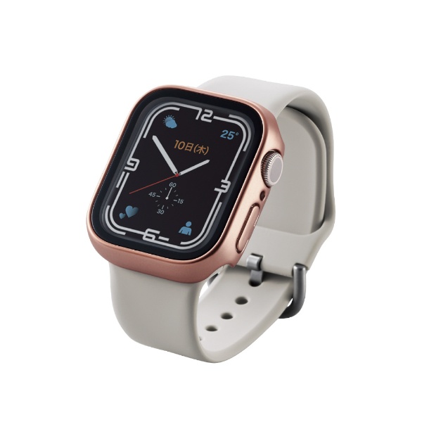 Miimall 対応  Apple Watch Series 8 7 41mm 専用ケース アップルウォッチ 41mm カバー 落下防止 電気めっき加工 金属光沢色 PC材質 軽量 脱着簡単 快適なデザイン Apple Watch 7 保護カバー（シルバー｜41mm）