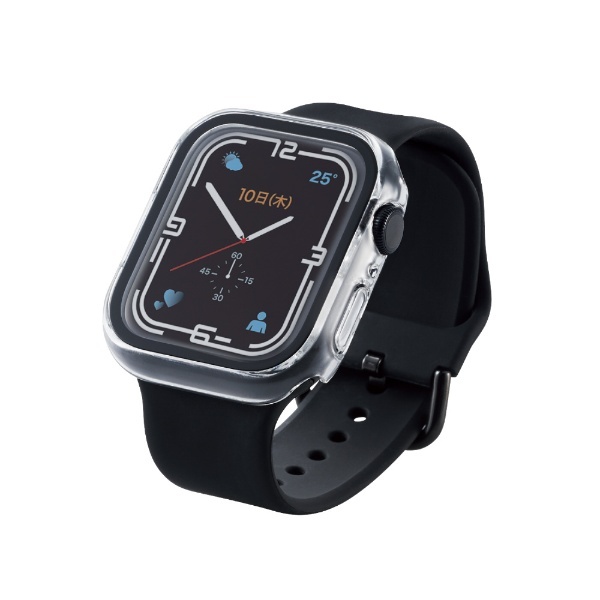 Apple Watch カバー 45mm 黒 クリア ケース アップルウォッチ