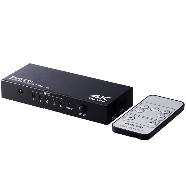 HDMI2.0 切替器 HDMI切替器 HDMIセレクター リモコン 5入力1出力 PS4 PS5 対応 HDCP2.2 4K 60Hz HDR 対応 スイッチ 5ポート