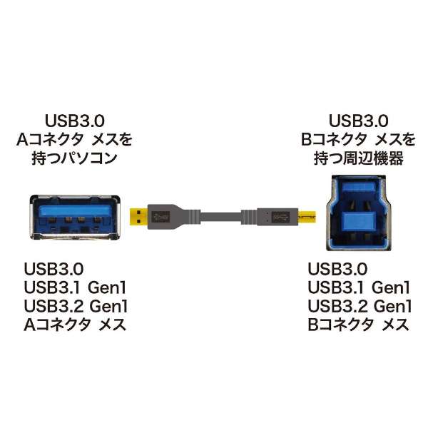 USB-A ⇔ USB-Bケーブル [1m /USB3.2 Gen1] KU30-10BKK サンワサプライ｜SANWA SUPPLY