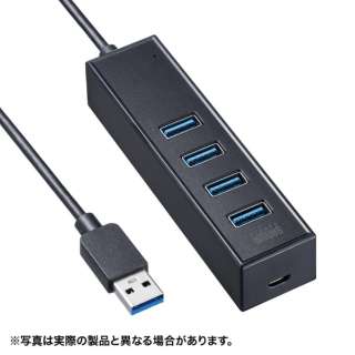 USB-3H405BKN USB-Aハブ micro USBメス給電(Chrome/Mac/Windows11対応) ブラック [バス＆セルフパワー /4ポート /USB 3.2 Gen1対応]
