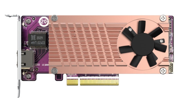 QNAP NAS ĥ Dual M.2 2280 PCIe NVMe SSD &single-port 10GbE QM2-2P10G1TB