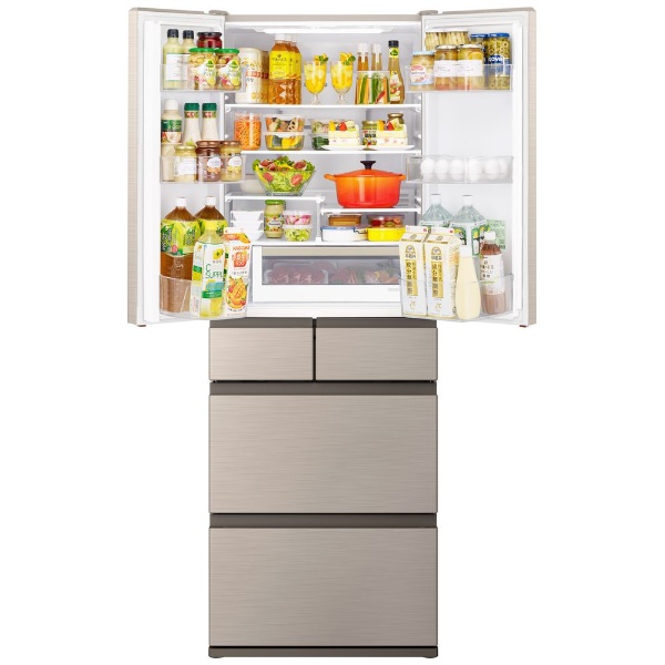 日立Ｒ－ＨＷ６２Ｓ、冷蔵庫 大型 600Ｌ 色シャンパン - 冷蔵庫・冷凍庫