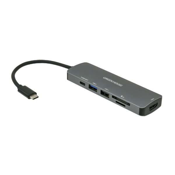 mUSB-C IXX J[hXbg2 / HDMI / USB-A2 / USB-CnUSB PDΉ 60W hbLOXe[V GH-MHC6A-SV [USB Power DeliveryΉ]_1