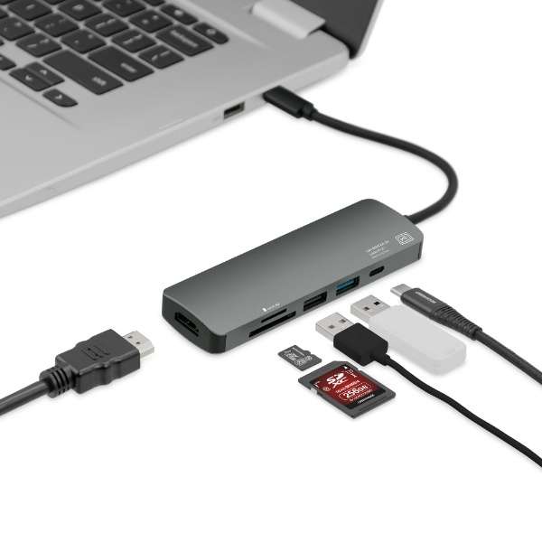 mUSB-C IXX J[hXbg2 / HDMI / USB-A2 / USB-CnUSB PDΉ 60W hbLOXe[V GH-MHC6A-SV [USB Power DeliveryΉ]_2