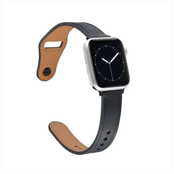 Pin buckle leather genuine leather on the small side for Apple Watch  42/44/45mm black PGWPBSW7L-BK PFJ, Pure fishing Japan mail order