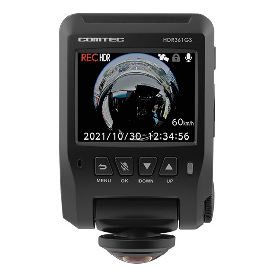 GPS+360°カメラ搭載 高性能ドライブレコーダー HDR361GS [スーパーHD 