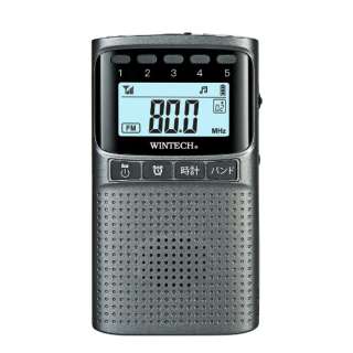 防災機能付きAM/FMポータブルデジタルラジオ WINTECH ガンメタリック EMR-700 [ワイドFM対応 /AM/FM]