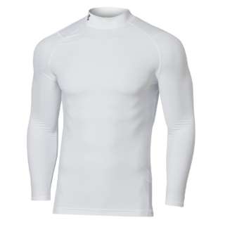 Y St UAAC\` tBbeBh OX[u bN UA ISO-CHILL FITTED LONG SLEEVE MOCK SHIRT(LGTCY/White~White~Black) 1364333