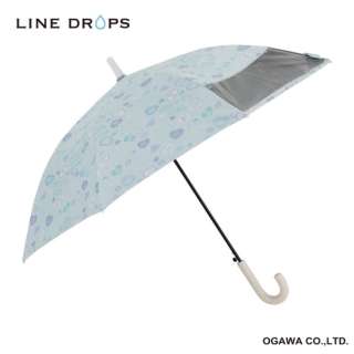 キッズパラソル長傘 ハート LINEDROPS LD-KPS-P8 50 [晴雨兼用傘 /子供用 /50cm]