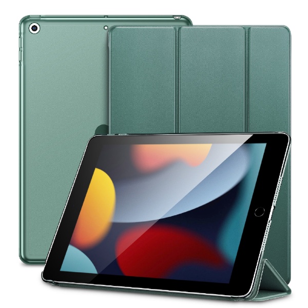 10.2インチ iPad（第9/8/7世代）用 Ascend 三つ折りケース ダークグリーン