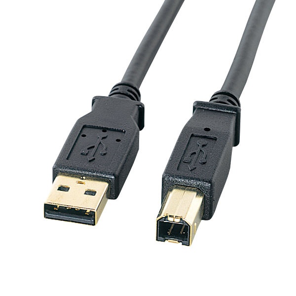 USB-A ⇔ USB-Bケーブル [0.6m /USB2.0] ブラック KU20-06BKHK2