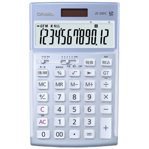 本格実務電卓(日数・時間計算) JS-20DC-BU-N [12桁] カシオ｜CASIO 