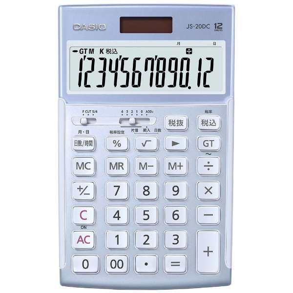 本格実務電卓(日数・時間計算) JS-20DC-BU-N [12桁] カシオ｜CASIO 通販 | ビックカメラ.com