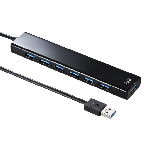 USB-3H703BKN USB-Aハブ (Chrome/Mac/Windows11対応) [セルフパワー /7ポート /USB 3.2 Gen1対応]  サンワサプライ｜SANWA SUPPLY 通販 | ビックカメラ.com