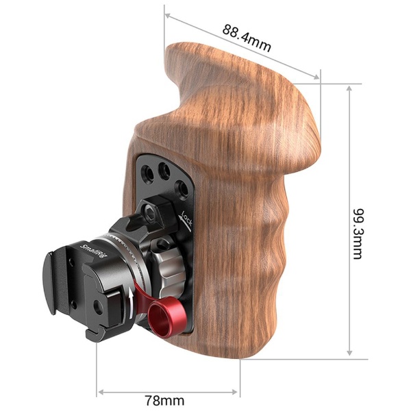 NATOマウント付き左側用ウッドグリップ2118 SmallRig｜スモールリグ 