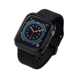 AbvEHb` Jo[ P[X Apple Watch SE ( 2 / 1 ) / Series 6 / 5 / 4 [ 44mm ] op[ n[h ʕی ϏՌ h~ ubN ubN AW-20MBPPBK