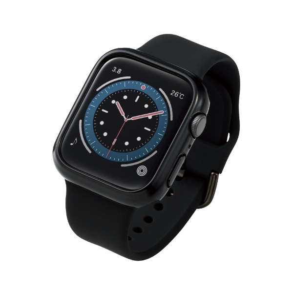 アップルウォッチ カバー ケース Apple Watch SE 第2世代 第1世代 Series 44mm  バンパー ハード 側面保護 耐衝撃 傷防止 ブラック ブラック AW-20MBPPBK エレコム｜ELECOM 通販