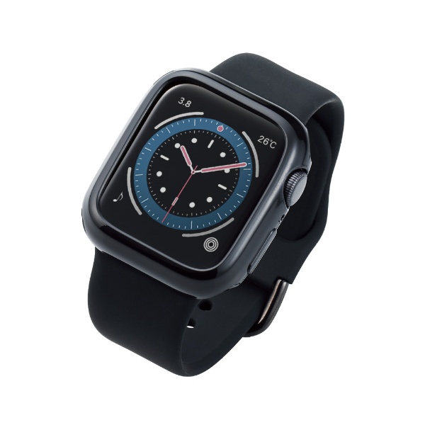アップルウォッチ カバー ケース Apple Watch SE ( 第2世代 / 第1世代 ) / Series 6 / 5 / 4 [ 40mm ]  バンパー ソフト 側面保護 耐衝撃 傷防止 ブラック ブラック AW-20SBPUBK