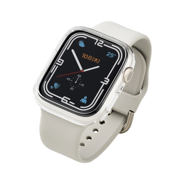 アップルウォッチ カバー ケース Apple Watch Series 45mm バンパー ハード 側面保護 耐衝撃 傷防止 クリア  クリア AW-21ABPPCR エレコム｜ELECOM 通販