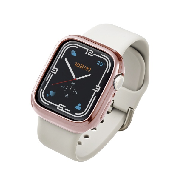 アップルウォッチ カバー ケース Apple Watch Series 8 / 7 [ 41mm ] バンパー ソフト 側面保護 耐衝撃 傷防止  ピンクゴールド ピンクゴールド AW-21BBPUPNG