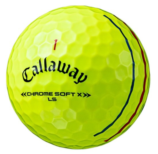 ゴルフボール Chrome Soft X LS トリプル・トラック《1スリーブ(3球)/イエロー》 【返品交換不可】
