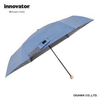 ワイド折りたたみ傘 innovator（イノベーター） ペールミッドブルー IN-60M-10 [晴雨兼用傘 /メンズ /60cm]