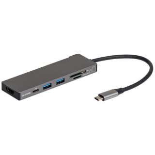 mUSB-C IXX J[hXbg2 / HDMI / USB-A2 / USB-CnUSB PDΉ 100W hbLOXe[V O[ UD-C01SGY [USB Power DeliveryΉ]
