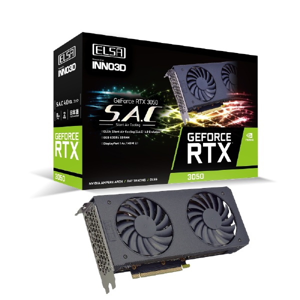 グラフィックボード GeForce RTX 3050 S.A.C GD3050-8GERS [GeForce RTXシリーズ /8GB]