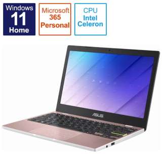 ノートパソコン E210KA ローズピンク E210KA-GJ03PWS [11.6型 /Windows11 S /intel Celeron /Office Personal /メモリ：4GB /eMMC：128GB /2022年3月モデル]