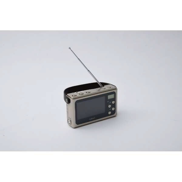 手回し充電テレビ シャンパンゴールド JYTM-RTV430-CG [ワイドFM対応 