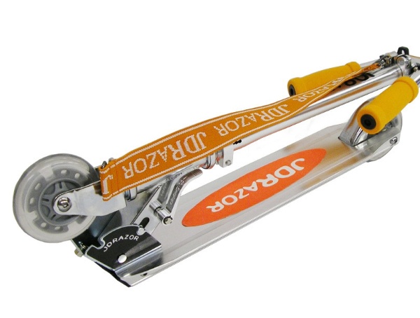 キックスクーター JD RAZOR MS-102 LED(L63×W33.5×H85/オレンジ