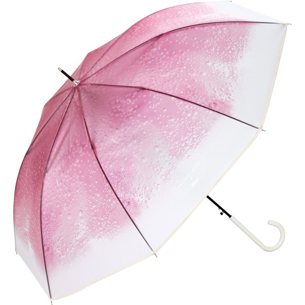 【色: ブルー】Wpc. 雨傘 [ビニール傘]刺繍風アンブレラ ブルー 長傘 6
