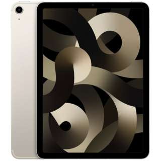 【SIMフリー】 iPad Air（第5世代） Apple M1 10.9型 Wi-Fi + Cellularモデル ストレージ：64GBデュアルSIM（nano-SIMとeSIM） MM6V3J/A スターライト