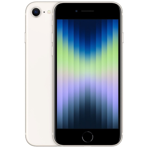 【SIMフリー】 iPhone SE（第3世代） A15 Bionic 4.7型 ストレージ：256GB デュアルSIM（nano-SIMとeSIM）  MMYK3J/A スターライト