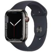 Apple Watch Series 7(ＧＰＳ+Cellular型号)-45mm石墨不锈钢包和午夜运动带-常规石墨不锈钢MNAX3J/A