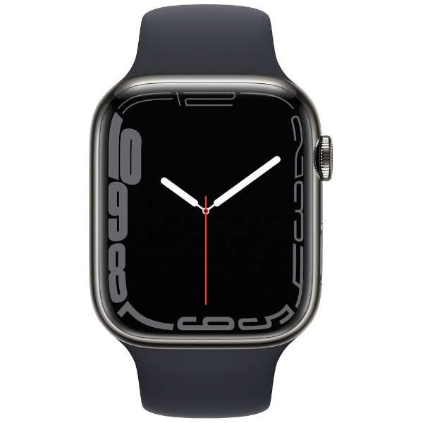 Apple Watch Series 7(ＧＰＳ+Cellular型号)-45mm石墨不锈钢包和午夜运动带-常规石墨不锈钢MNAX3J/A_2